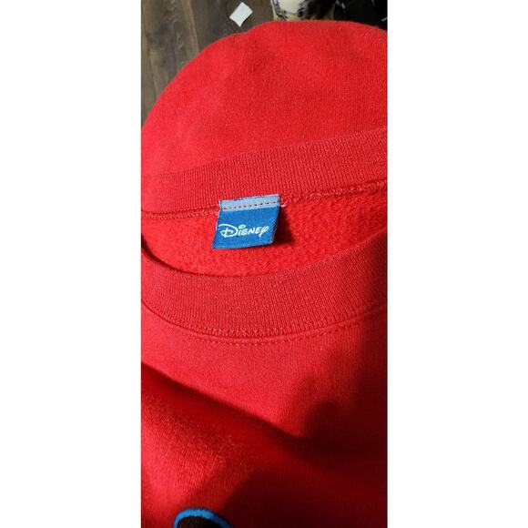 Vtg Mickey Mouse Adult Sweatshirt Disney Tis The Season To Be Jolly Xmas Tree -L - Picture 4 of 4